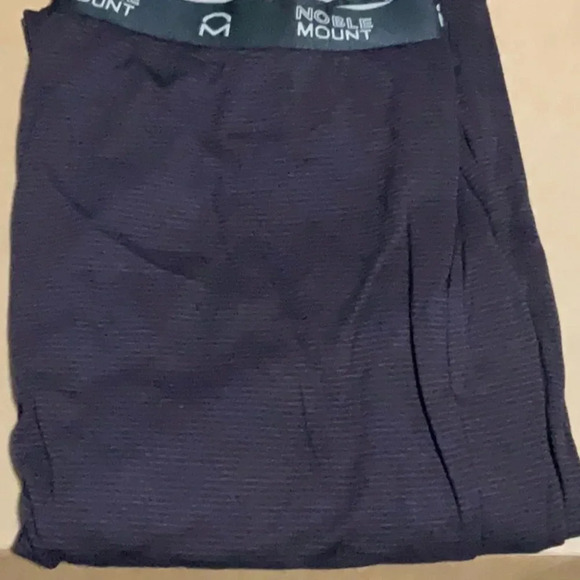 ⚡️Noble Mount Men's Double Layer Thermal Lounge Pants - Stripes Black/Fig - Picture 2 of 3